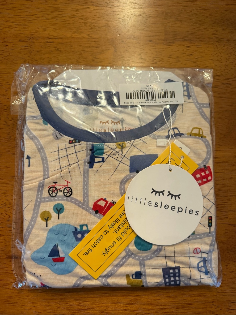 NIP Little Sleepies LS 7/8 Road Trip Bamboo Pajamas